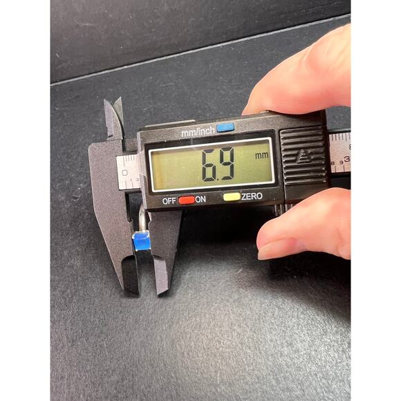 Square cut blue chalcedony sterling silver ring size 6 - Picture 15 of 16